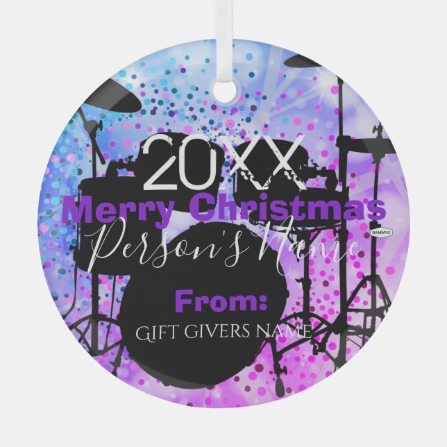 Drummer Christmas Ornament HAMbWG (Front)