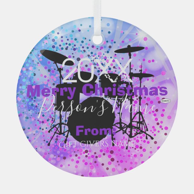 Drummer Christmas Ornament HAMbWG (Front)