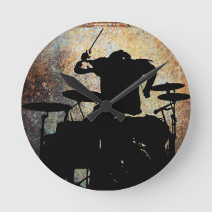 Drummer clock, Copyright Karen J Williams Round Clock