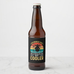 Drummer Dad Beer Bottle Label