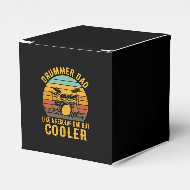 Drummer Dad Like A Regular Dad But Cooler Favour Box (Front Side)