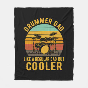 Drummer Dad Like A Regular Dad But Cooler Fleece Blanket