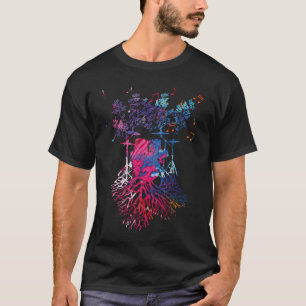 Drummer Drum Kit Colourful Drum Kit Drum T-Shirt