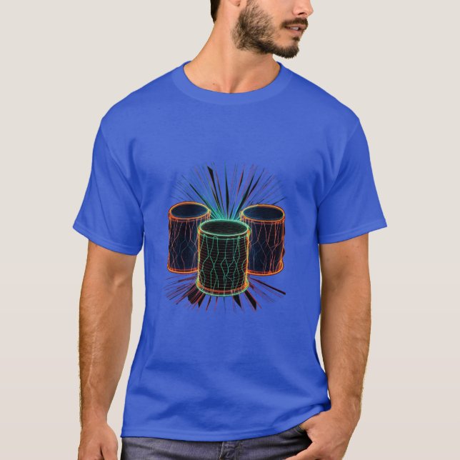 Drummer Drum Set Drumset Drumming Drums Player vin T-Shirt (Front)