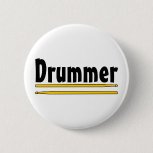 Drummer Drum Sticks  6 Cm Round Badge