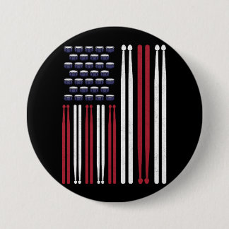 Drummer Drum Sticks 7.5 Cm Round Badge