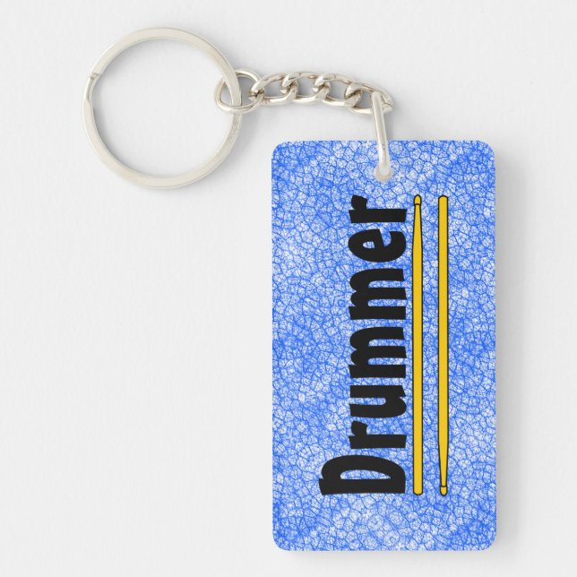 Drummer Drum Sticks  Key Ring (Front)