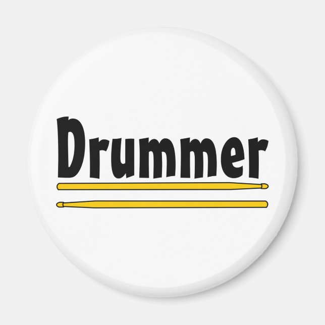 Drummer Drum Sticks  Magnet (Front)
