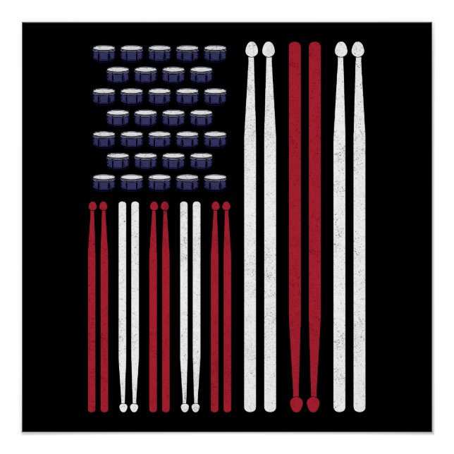 Drummer Drum Sticks Poster (Front)