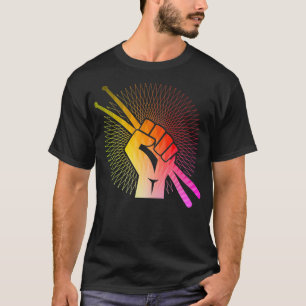 Drummer Drum Sticks Retro Drumming Gift T-Shirt