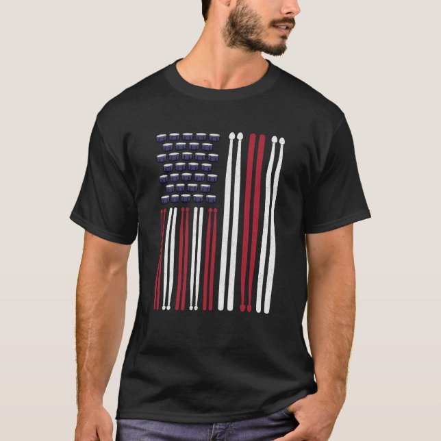 Drummer Drum Sticks T-Shirt (Front)