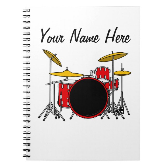 Drummer Drum Teacher Percussionist Custom Notebook (Front)