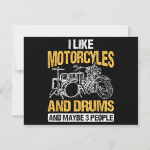 Drummer Drumming I Like Motorcycles And Drums