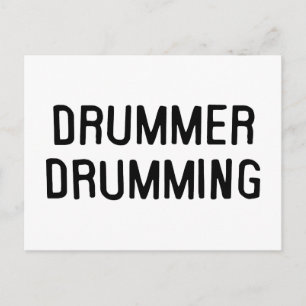 Drummer Drumming Postcard