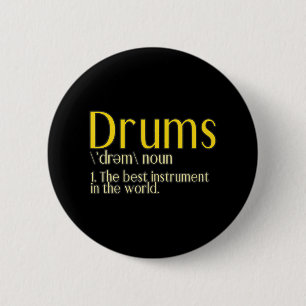 Drummer Drums Drumstick Groove Music Lover 6 Cm Round Badge