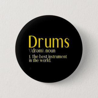 Drummer Drums Drumstick Groove Music Lover 6 Cm Round Badge