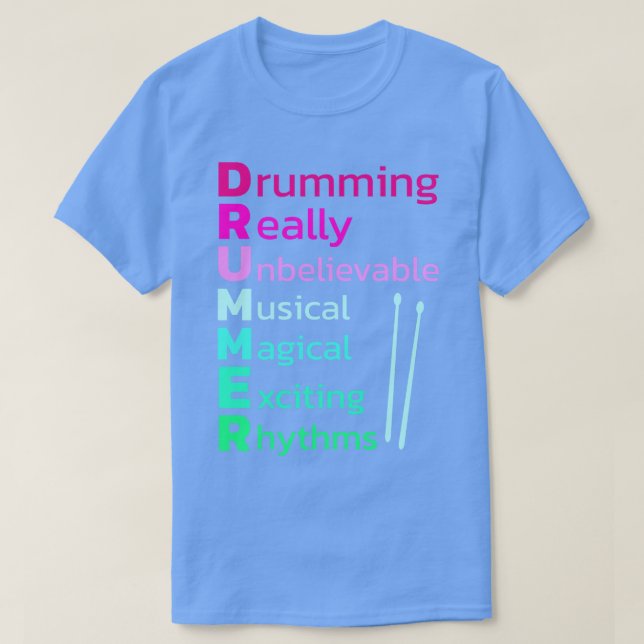 Drummer Drums Drumsticks Musician Outfit 56 T-Shirt (Design Front)