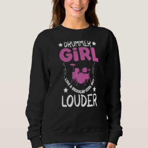 Drummer Drums Music Drum Set Drumming Instrument P Sweatshirt