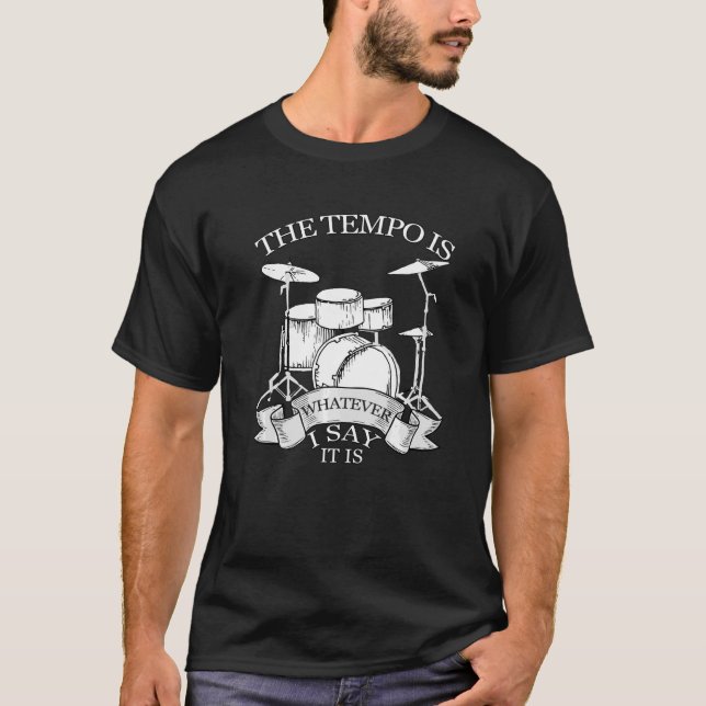 Drummer Drumstick Drumset Music 1 T-Shirt (Front)