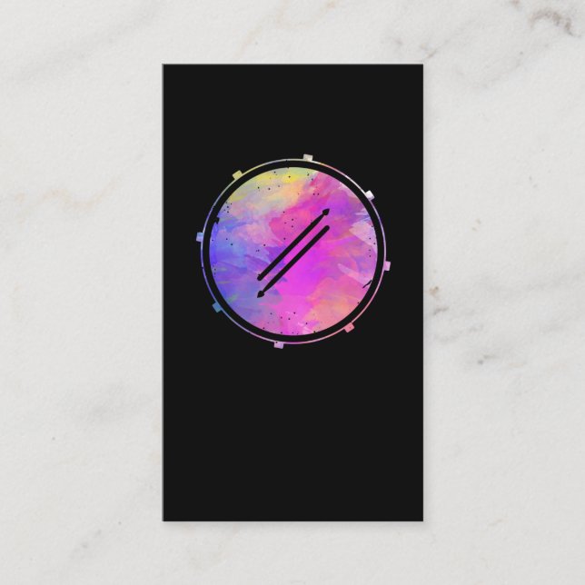 Drummer Drumsticks Drum Rock Band Musician Business Card (Front)