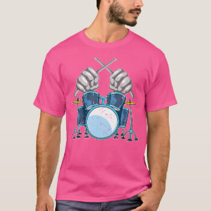 Drummer Drumsticks Drum Set Percussion Musician Dr T-Shirt