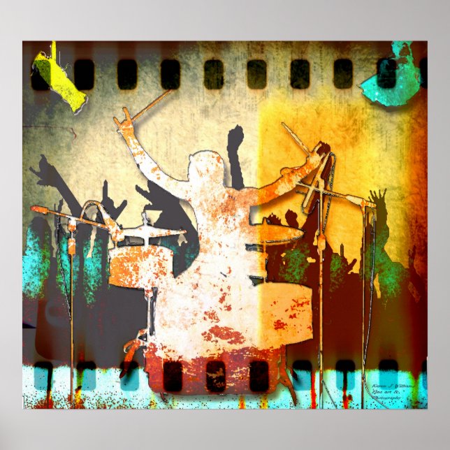 Drummer Dude, Copyright karen J Williams Poster (Front)