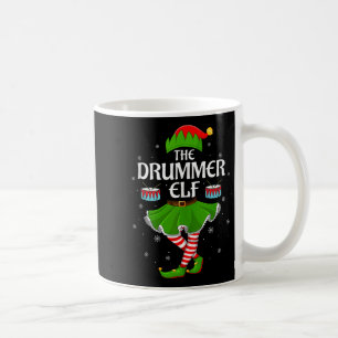 Drummer Elf Christmas Family Girls Women Elf Squad Coffee Mug