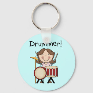 Drummer - Female Tshirts and Gifts Key Ring