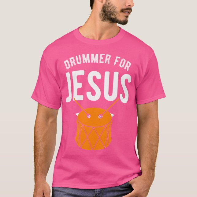 Drummer For Jesus Tri-Blend T-Shirt (Front)