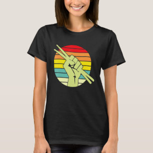 Drummer For Women Men Drum Set Drumming Addicted T-Shirt