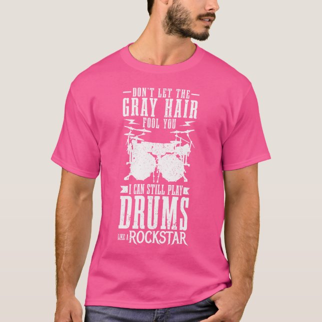 Drummer Funny Drum Kit T-Shirt (Front)