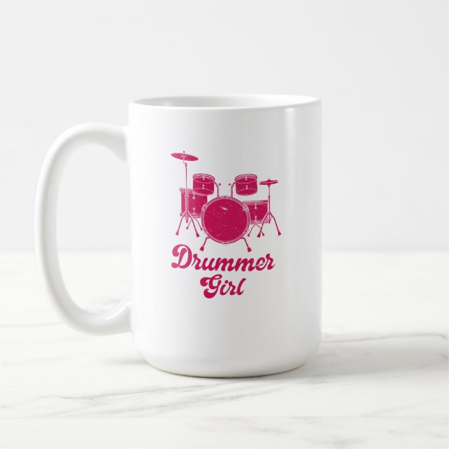 Drummer Girl | Drums Drummer Gift  Coffee Mug (Left)