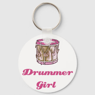 Drummer Girl Key Ring