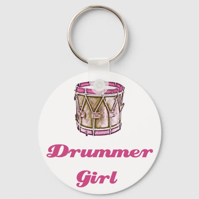 Drummer Girl Key Ring (Front)