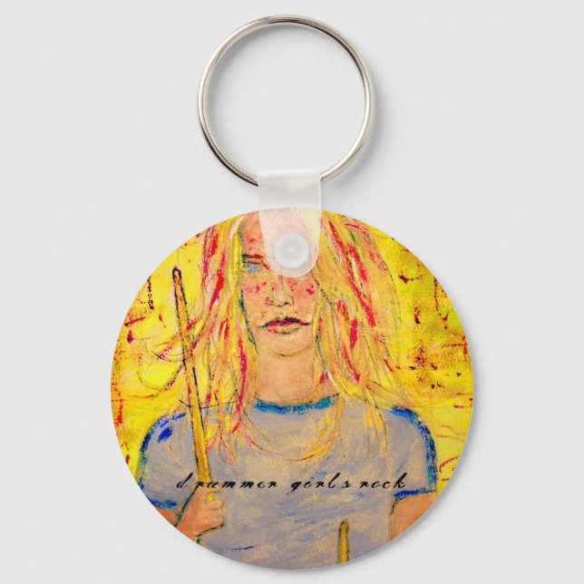 drummer girls rock key ring (Front)