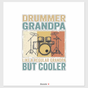 Drummer Grandpa Like a Regular Grandpa But Cooler 