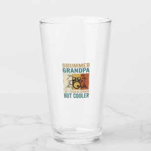 Drummer Grandpa Like a Regular Grandpa But Cooler  Glass