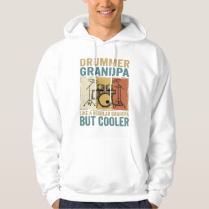 Drummer Grandpa Like a Regular Grandpa But Cooler Hoodie