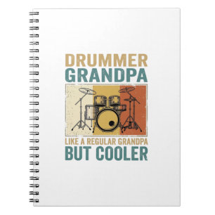 Drummer Grandpa Like a Regular Grandpa But Cooler Notebook