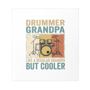 Drummer Grandpa Like a Regular Grandpa But Cooler Notepad