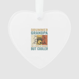 Drummer Grandpa Like a Regular Grandpa But Cooler  Ornament