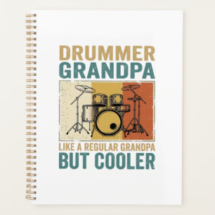 Drummer Grandpa Like a Regular Grandpa But Cooler  Planner