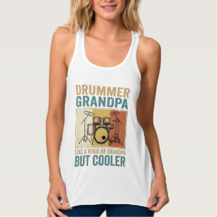 Drummer Grandpa Like a Regular Grandpa But Cooler  Singlet