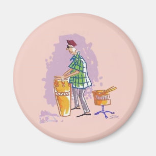Drummer I round magnet