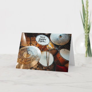 Drummer in Their Happy Place Get Well Soon Card