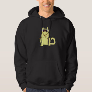 Drummer Kitty Cat Musician Instrumentalist Drum P Hoodie