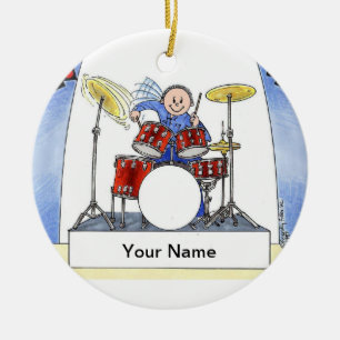 Drummer - Male Ceramic Tree Decoration