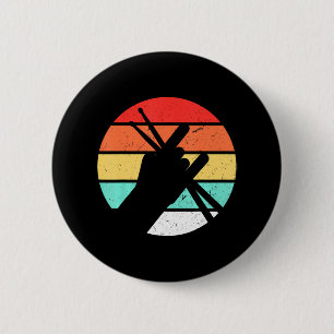 Drummer Men Percussion Lover Drum Kit 6 Cm Round Badge