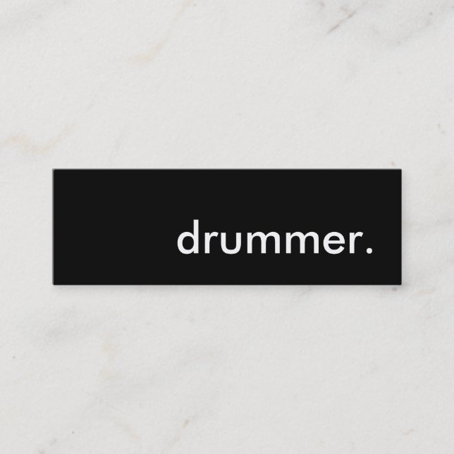 drummer. mini business card (Front)