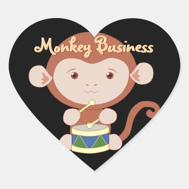 Drummer Monkey Stickers (Front)